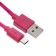 Oxion DCC288, MicroUSB - USB, charging + data transfer, 1 m, braid, pink