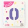 Foil ball 40 "Number 0", color pastel purple slim