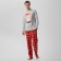 Pajama New Year's male KAFTAN "Santa", red/gray color, size 54