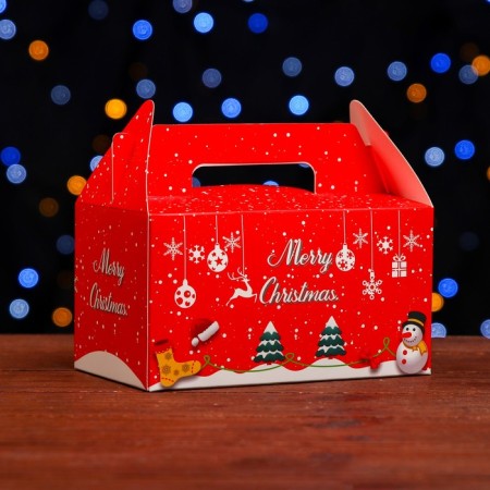 Box for 2 cupcake "Happy New Year!" 16.5 x 9.2 x 8.7 cm-1
