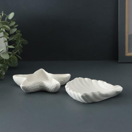 Cracks for little things - Slimfares "Sea depths" set 2pcs, 10x13cm, White-4