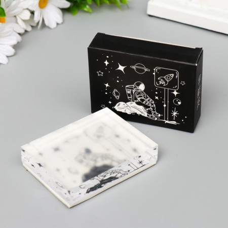Printing Acrylic "Cosmonaut and Rocket" 2x6.4x8.4 cm