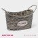 Kashpo wicker "Lucius" 31.5x17.5x15 cm, basket, color gray
