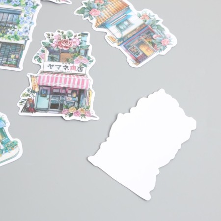 Stickers for creativity "House in flowers" 8x8 cm set 45 pcs 0.5x14.5x9.4 cm-2