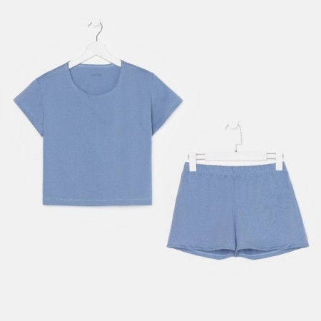 Female pajamas (T-shirt and shorts) KAFTAN "BASIC" Size 40-42, Blue color-5