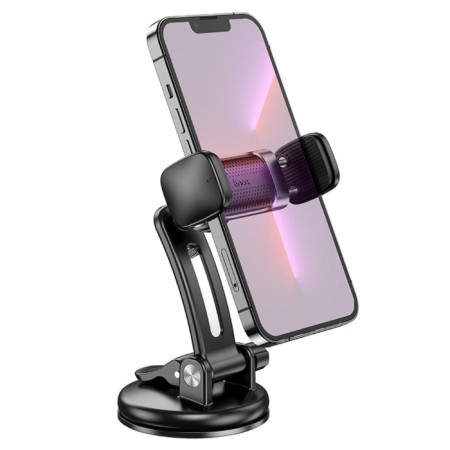 Hoco CA111 car holder, for 4.5-7 inches, suction cup, gray-6