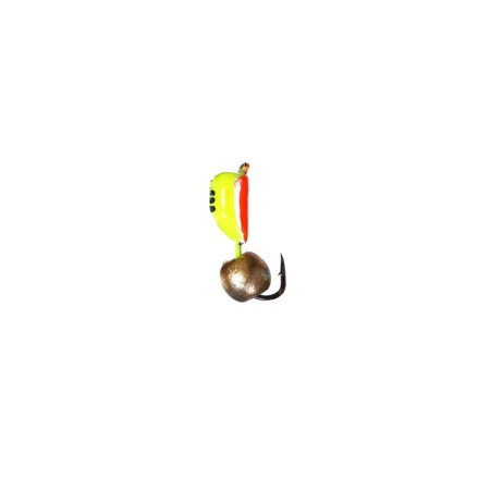 Mormyshka Beetle Lime, black strip, orange abdomen + ball gold gasoline, weight 0.9 g-1