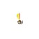 Mormyshka Beetle Lime, black strip, orange abdomen + ball gold gasoline, weight 0.9 g