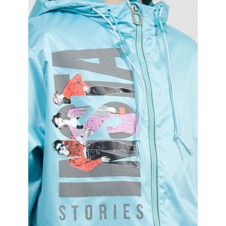 Плащ для девочек, рост 140 см, цвет бирюза-8