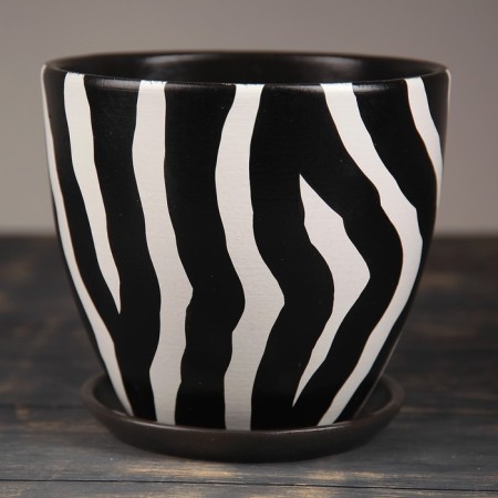 Flower pot "Zebra" No. 5 High oval, 4.8 liters-1