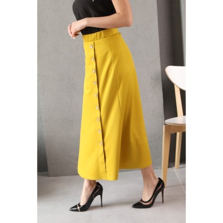 Female suit, size 46, mustard color-5