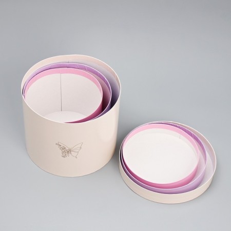 Set of hats 3 in 1, gift packaging, “flowers”, 16 x 16 x 14–20 x 20 x 17 cm-7