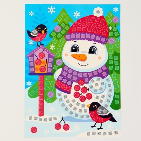 Set for creativity. Application "Snowman" 4 centers, 200 elements-2