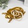 Standing interior polystone "Scarabi beetle" gold 19.5x14.5x2.5 cm