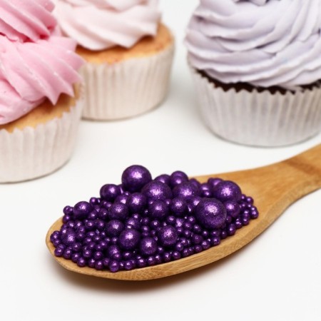 Sprinking confectionery with glitter "Brill" purple 1.5 kg-1