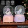 Souvenir polystone water ball light, music "Sleeping bunny" d = 8 cm mix 12.5x8x8 cm