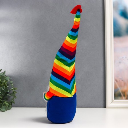 Interior doll "Gnome with a heart-randig in hands" 38x9x8 cm-3