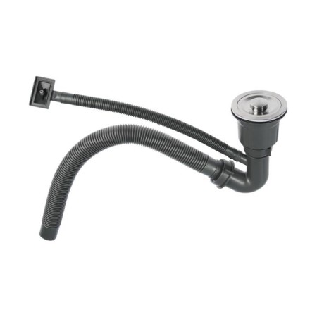 Kitchen sink Gerhans K35043b, Soldress, 500x430x220 mm, with siphone, color graphite-4