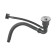 Kitchen sink Gerhans K35043b, Soldress, 500x430x220 mm, with siphone, color graphite
