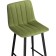 Stool Bar Dani Metal/velor, black/green 42x48x92 cm