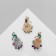 Brooch "Girl" Dancer (indivisible packing 12 pcs., Price per pc.), Mix color
