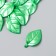 Decor for creativity plastic "Leaf" set 20 pcs green 3.2x1.8 cm