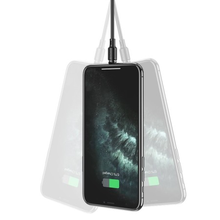 Hoco X52, Lightning - USB, magnetic connector, only charging, 2.4 A, 1 m, black-5