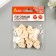 Auroles decorative "heart", wood, 22x20 mm (set 18 pcs)