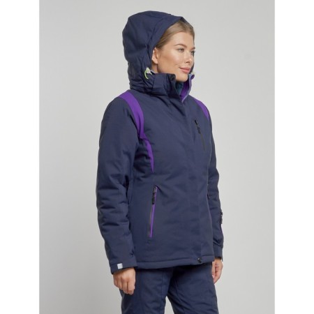 Ski jacket female, size 50, dark blue color-8