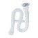 Hofrosiphon ORIO AS-3011, 1 1/2 "x40/50 mm, with a stainless grill d = 70 mm, l = 1000 mm, white