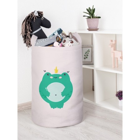 Basket for toys "Satisfied frog, size 40x60 cm