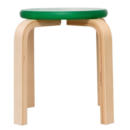 Stool "Chamomile", green color, transparent varnish, 2 growth group-1