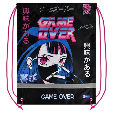 A bag for shoes 480 x 360 mm, Phoenix, sublimation, reflective strip, "cyber-anime"-1