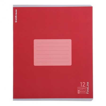 Notebook 12 sheets in the Erichkrause "Fineline", matte lamination, an offset block 100%, mix-2