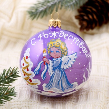 Ball "Christmas fairy tale" 8.5 cm mix-1