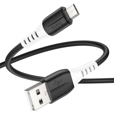 Hoco X82, MicroUSB - USB, 2.4 A, 1 m, braid, black
