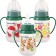 A bottle for feeding "Fruits", fitted, with handles and 2 silicone nipples, 125 ml, from 6 months.