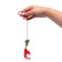 Toy - teaser for cats from cat mint "heart", with a ring on a finger, 20 cm