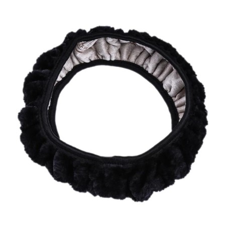 Torso steering wheel, fur, multi -size, black-4