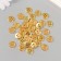 Buttons plastic 4 PROWLE "Gold" 1.2x1.2 cm set 40 pcs