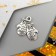 Decor for creativity Metal "mittens" silver 1.7x1.6 cm