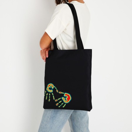 Bag Schoper "Hands" 35x0.5x40 cm, Department without lightning, without lining, black-8