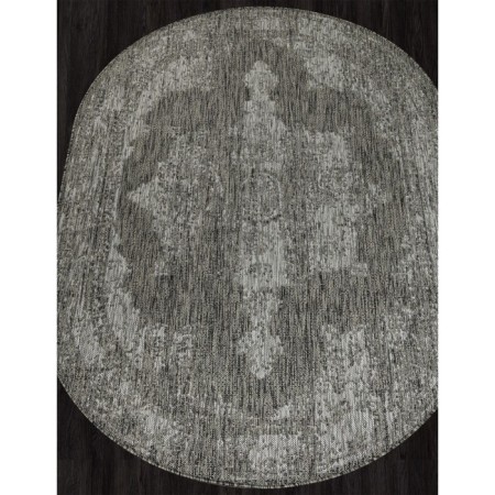 Oval Merinos Kair, size 200x290 cm, Gray color-1
