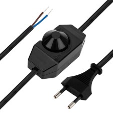 Network cord with dimmer, 2x0.75 mm², 2 m black rexant