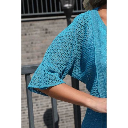 Cardigan female, size 44, blue color-13
