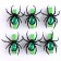Set of decorative clothespins "Spiders" 6 pcs., Mix