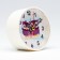 Clock - tablesporal “owls”, discrete move, di -8 cm dial, 9.5 x 9.5 cm, aa