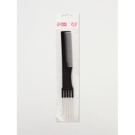 Comb with ponytails Metal 20*2.7 cm plastic black bag QF-5