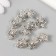 Bead for creativity Metal "Wolf" silver 1.3x1.8 cm