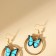 Earrings with rings "Blave with happiness"